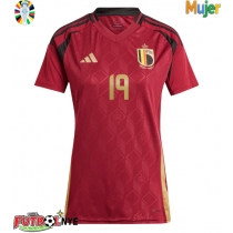 Camiseta Bélgica Johan Bakayoko #19 Primera Equipación para mujer Eurocopa 2024 manga corta